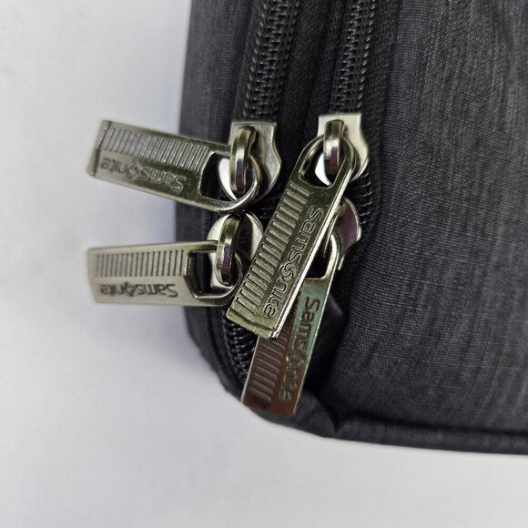 Samsonite Gray Computer Laptop Travel Bag Double Handles Detachable Strap - Picture 4 of 16